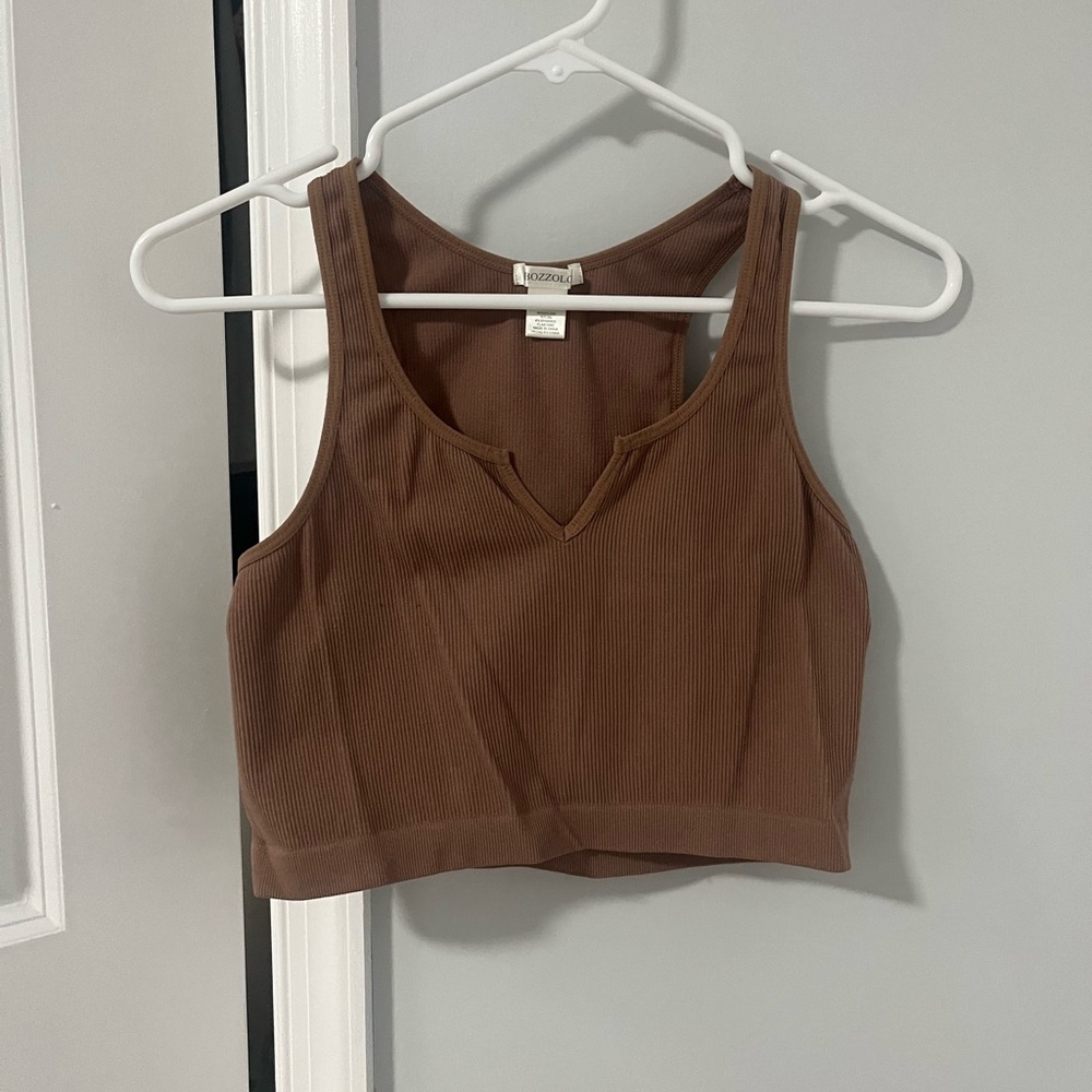 Brown crop top